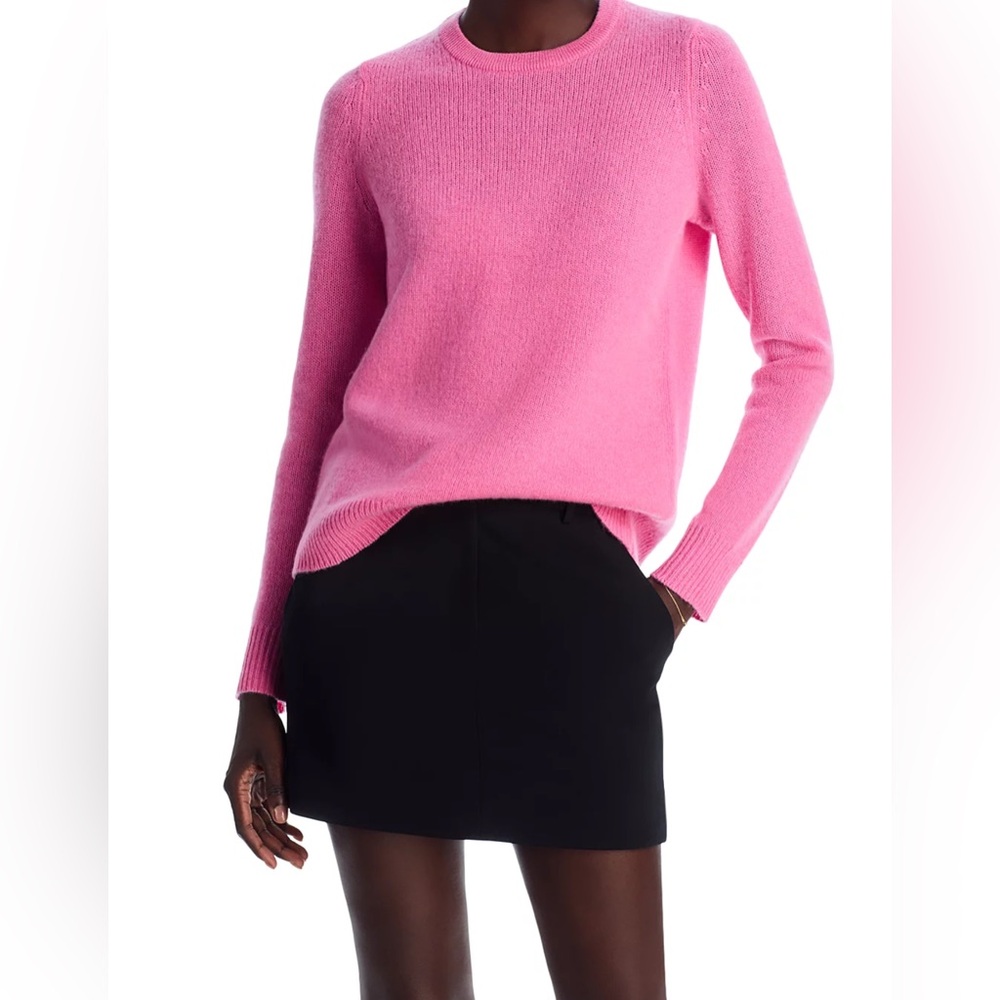 Bloomingdale's Cashmere Pink Crew Neck Sweater Size Small